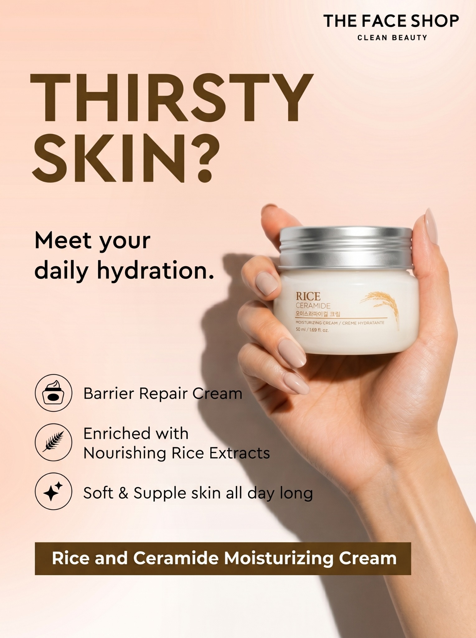 Thefaceshop INDIA Facebook ad: Hydration Meets Barrier Care