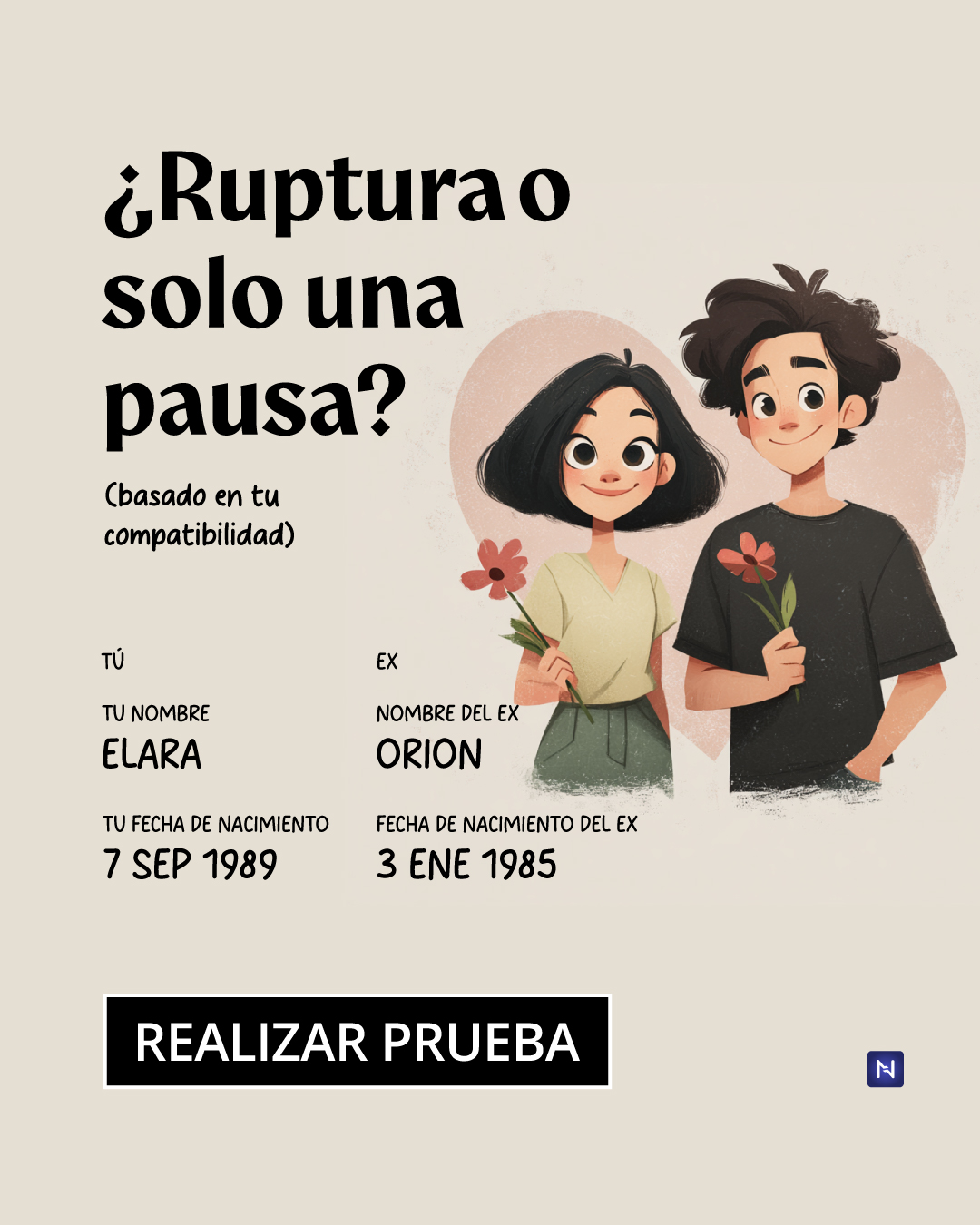 Nebula: Does my ex returns? Facebook ad
