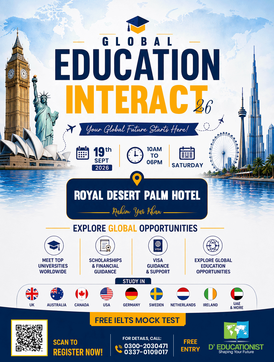 D' Educationist Facebook ad: Global Education Interact ’26, FREE Entry!