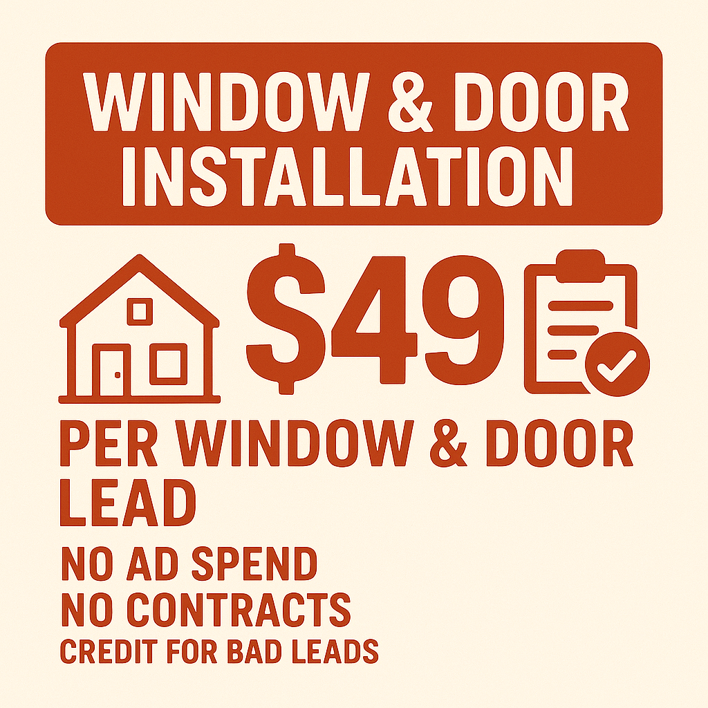 Home Service Leads Facebook ad: Scale with $49 Window & Door Leads