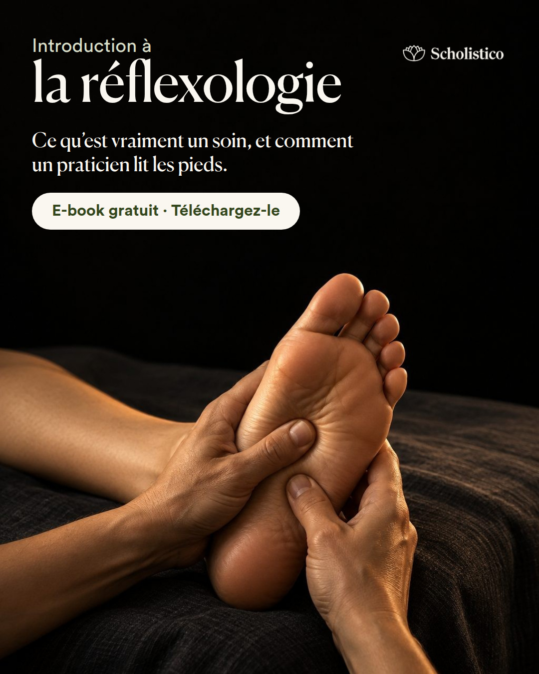 Scholistico en Français Facebook ad: La réflexologie expliquée: e-book