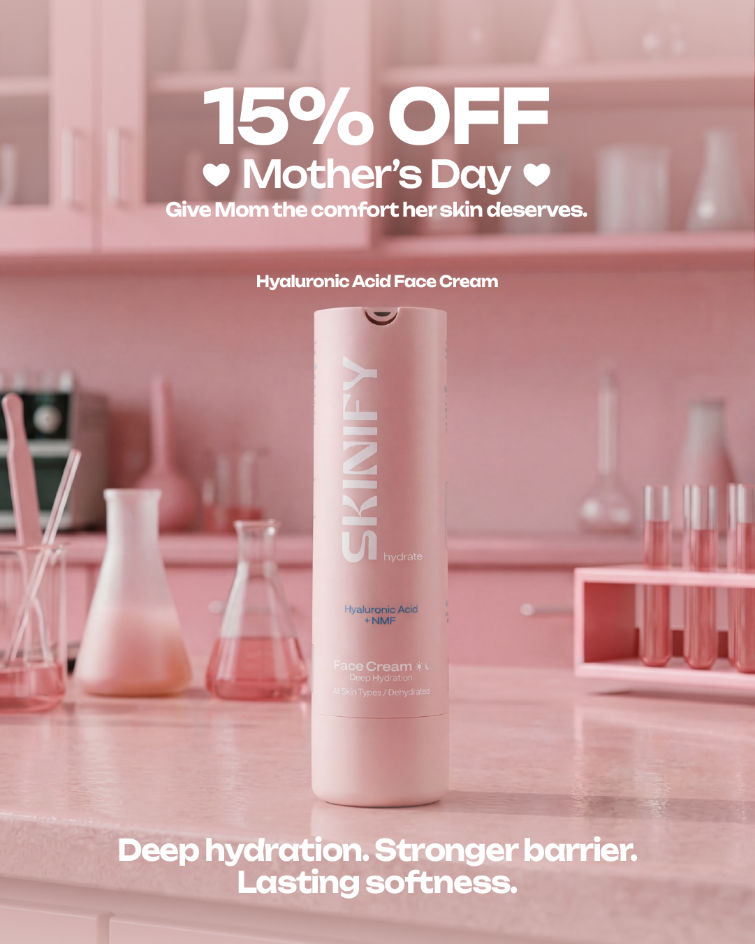 Uskinify Facebook ad: Feel the premium skincare