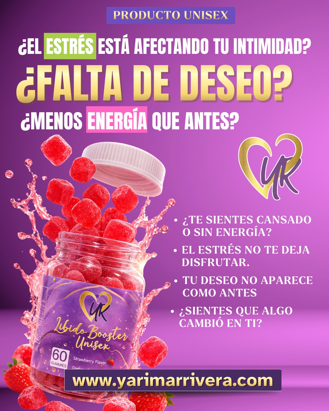 Bienestar Intimo YR Facebook ad: Potencia tu intimidad de forma natural.