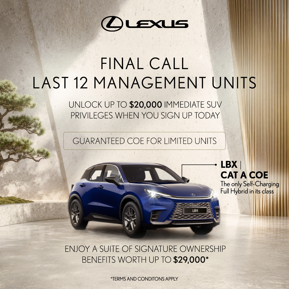 Lexus Singapore Facebook ad: Last 12 Lexus SUV Management Units