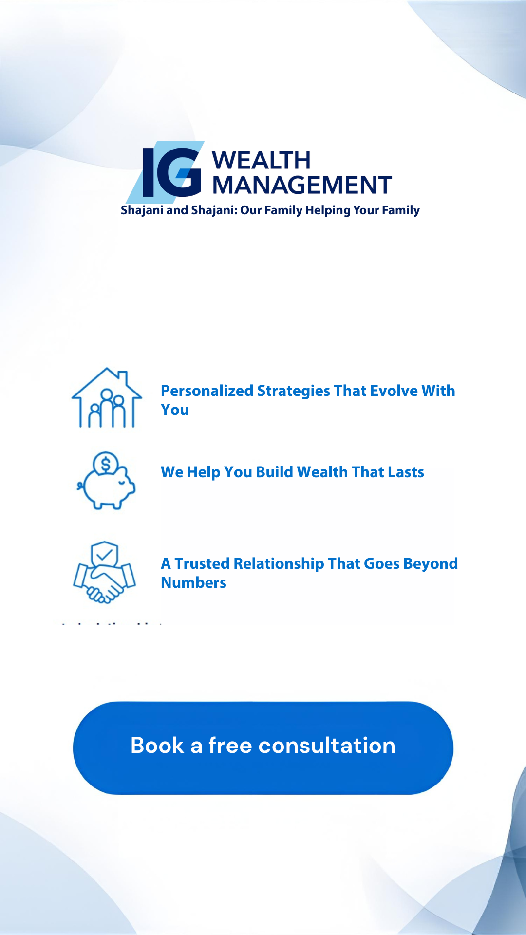 Shajani and Shajani - IG Wealth Management Facebook ad from May 1, 2026