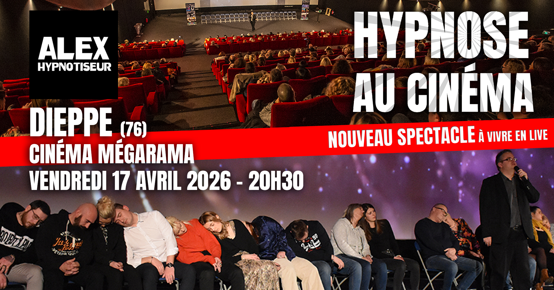 Alex Hypnotiseur de spectacle - Spectacle d'hypnose Facebook ad