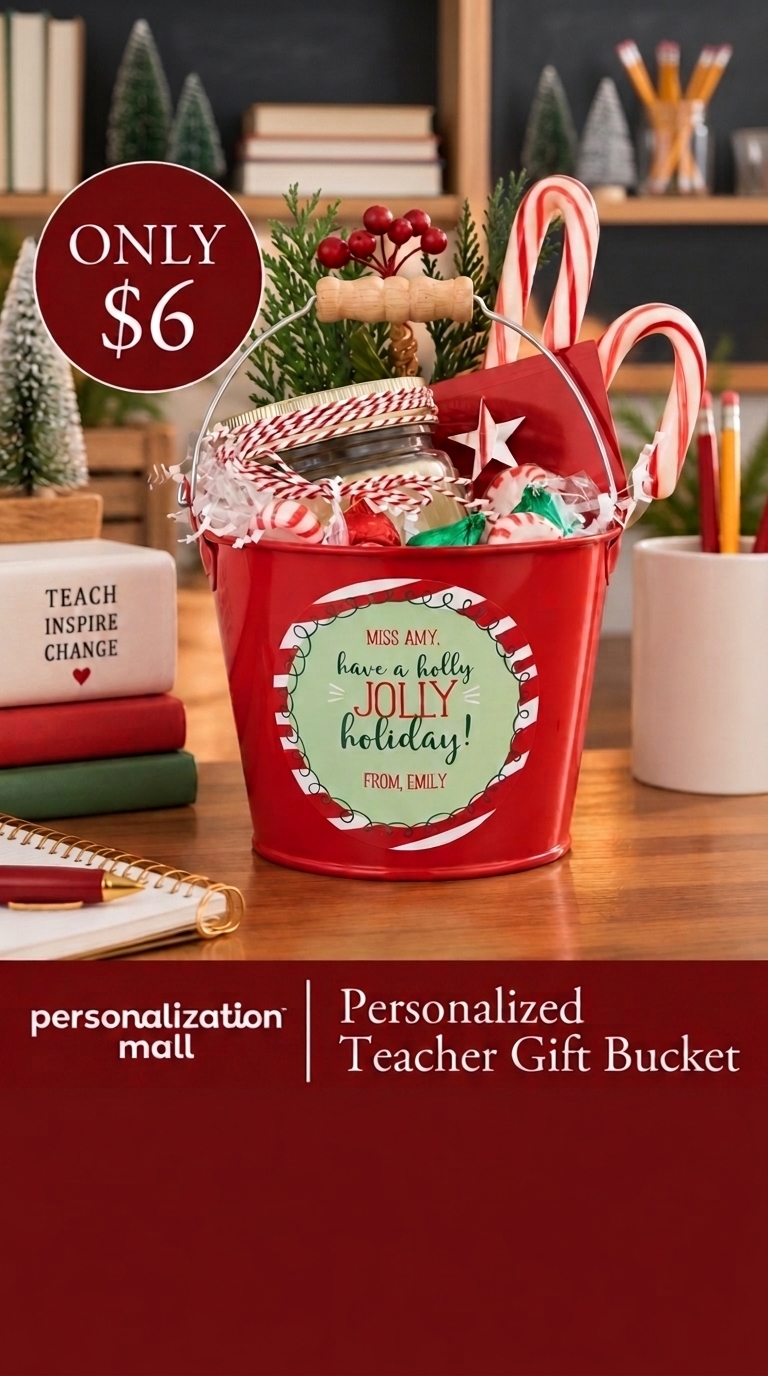 Personalization Mall Facebook ad: $6 Teacher Gift Bucket