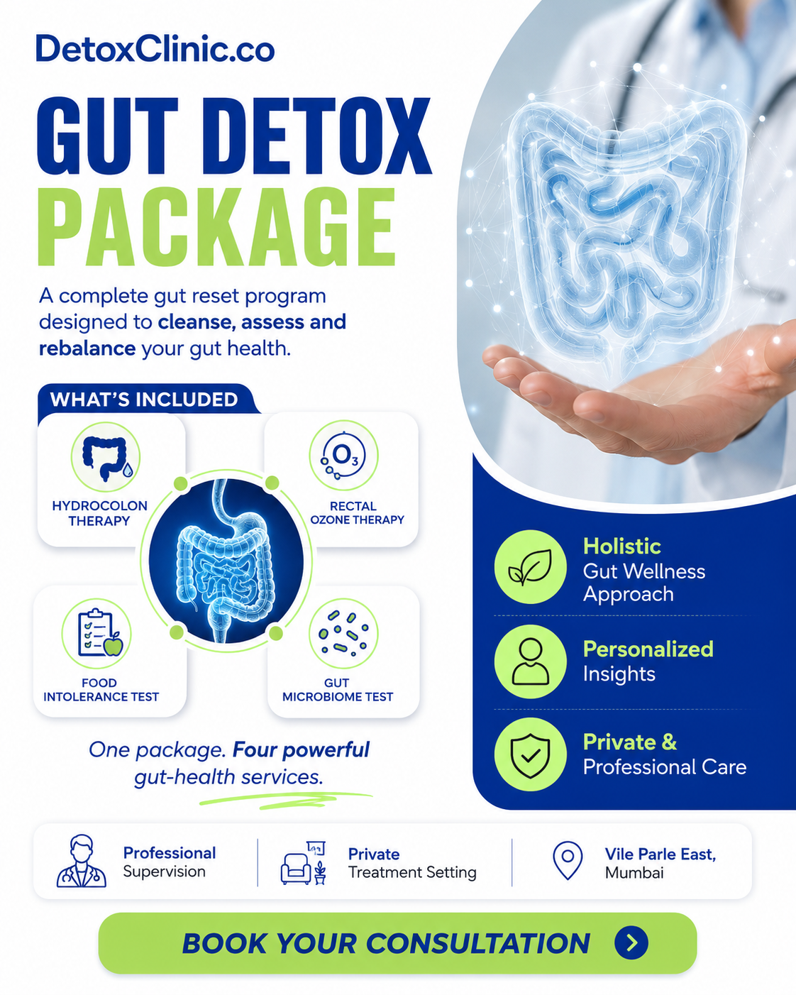 DetoxClinic.co Facebook ad: Consultation-Led Gut Wellness Program