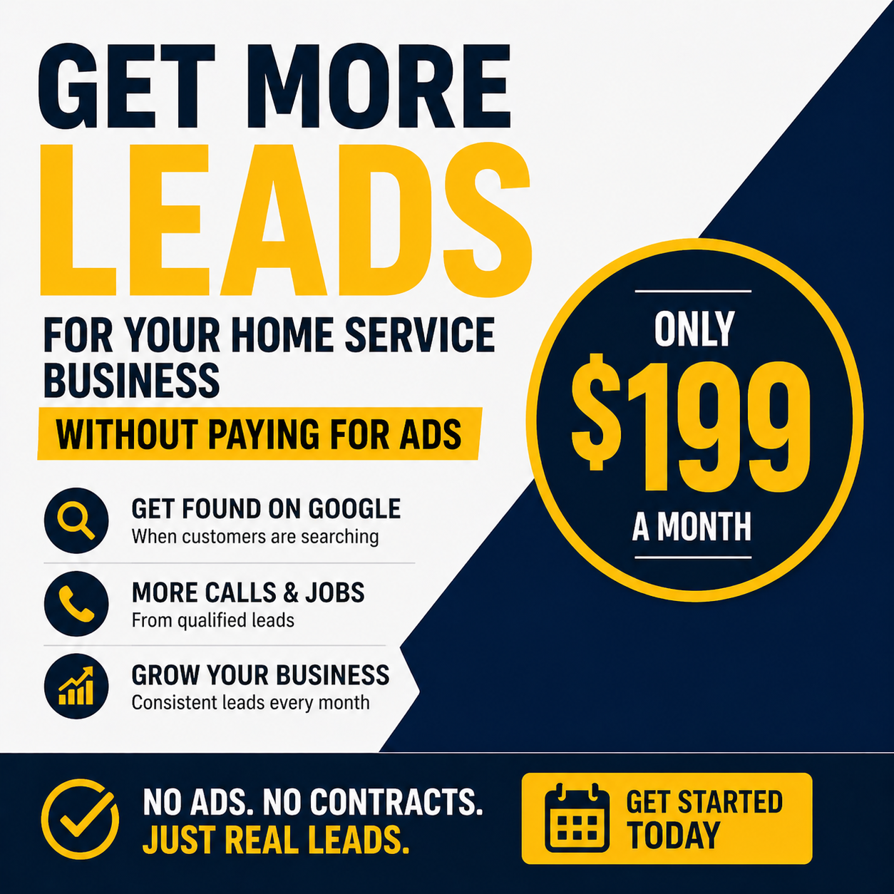SummitSoar Media Facebook ad: Google Leads + FREE Site for $199/mo