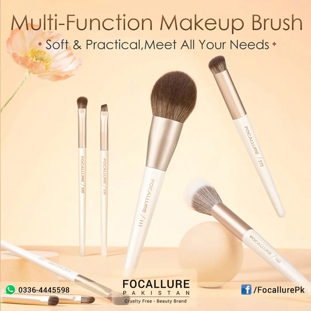 Focallure Pakistan Facebook ad: Multi-Functiom Makeup Brushes