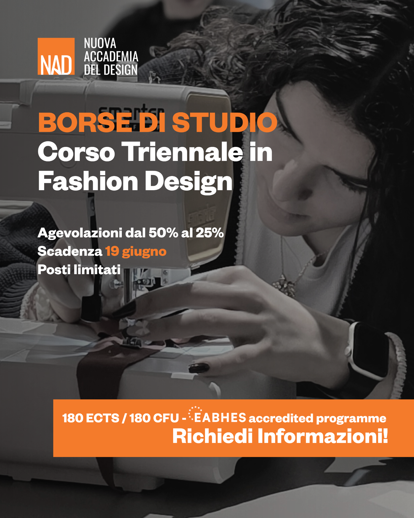 Nuova Accademia del Design Facebook ad from May 27, 2026