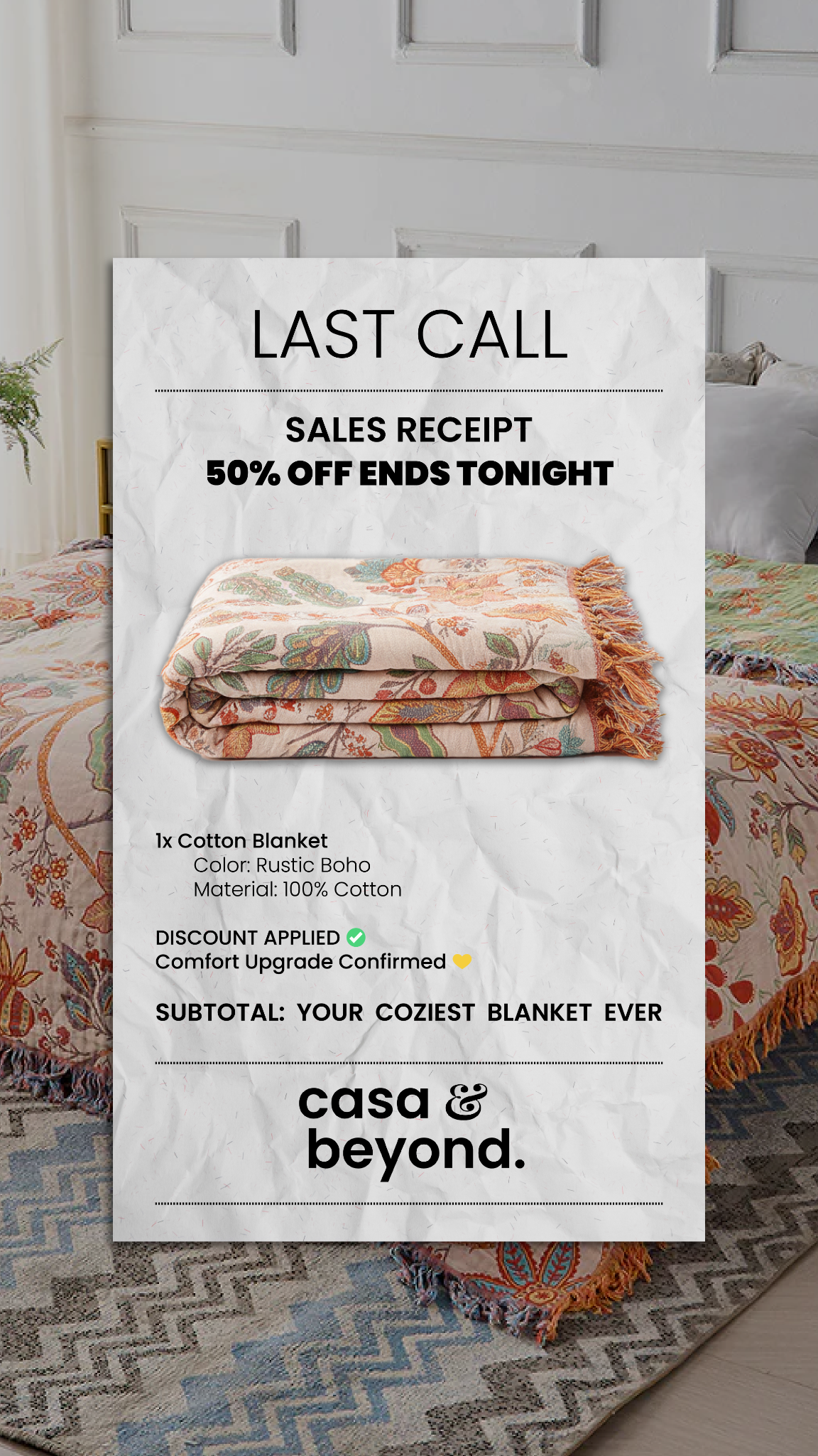 Beautiful Blankets Facebook ad