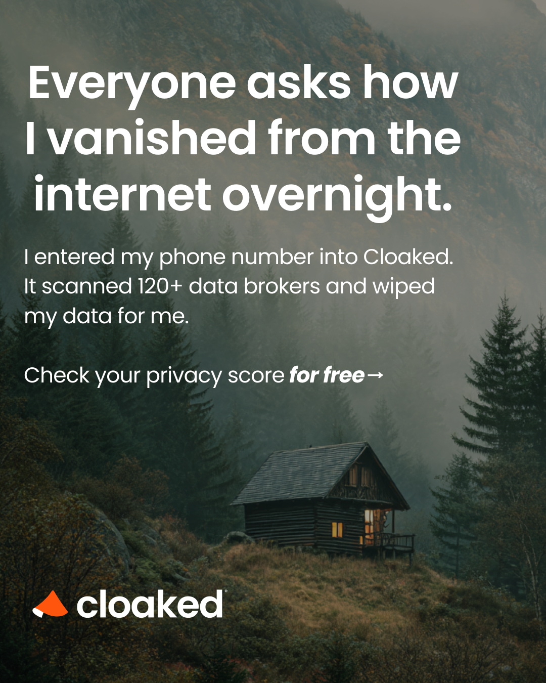 Cloaked Inc. Facebook ad