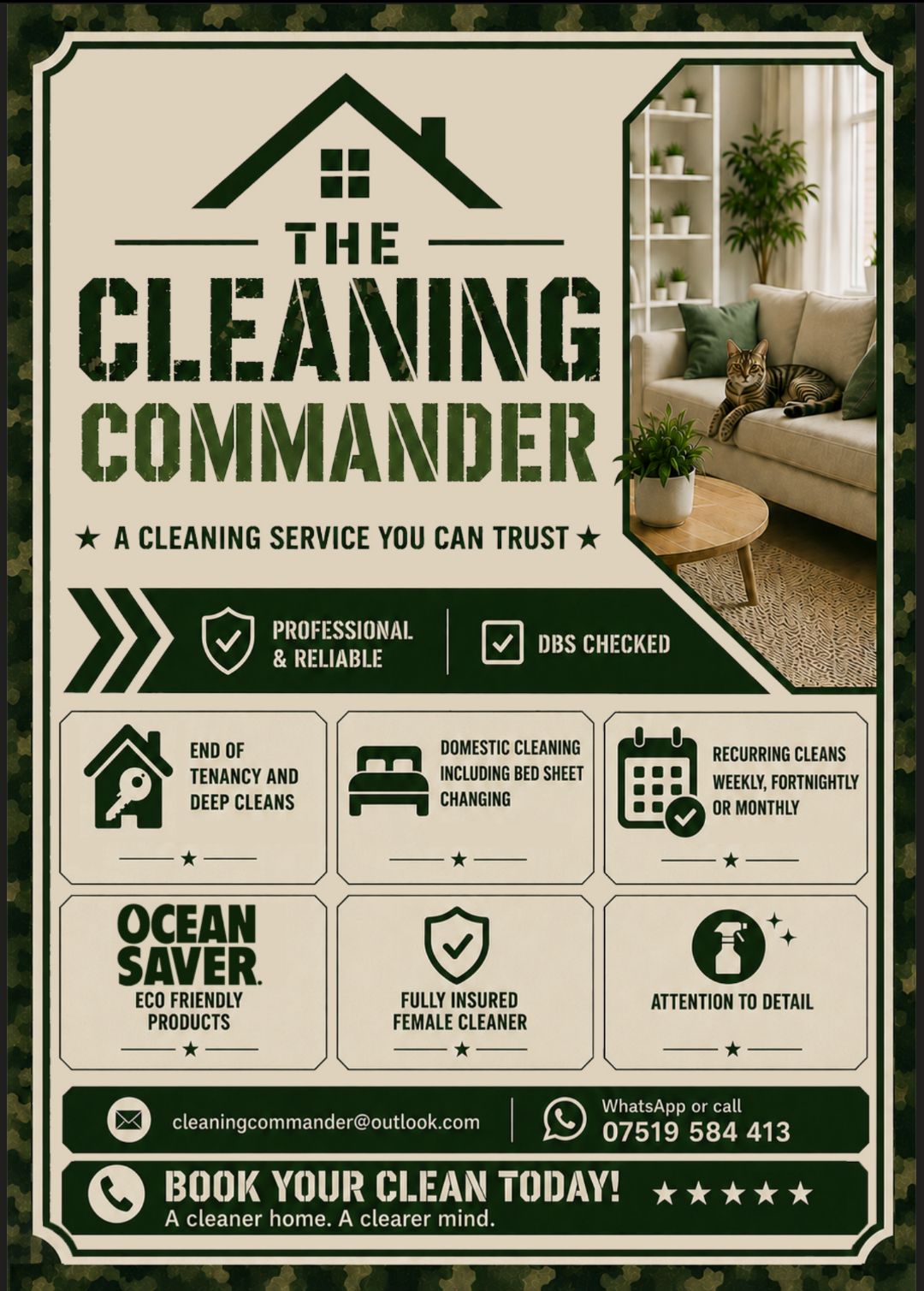 The Cleaning Commander Facebook ad