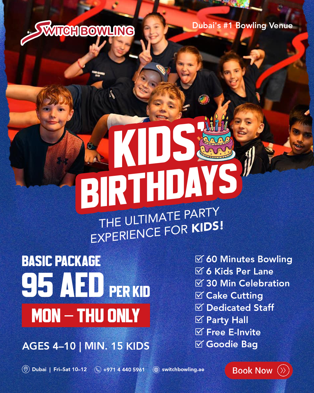 Switch Bowling Dubai Facebook ad