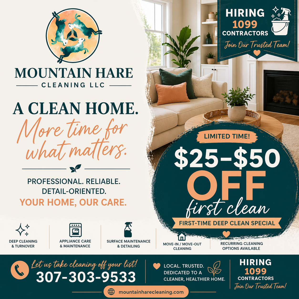 Mountain Hare Cleaning LLC Facebook ad