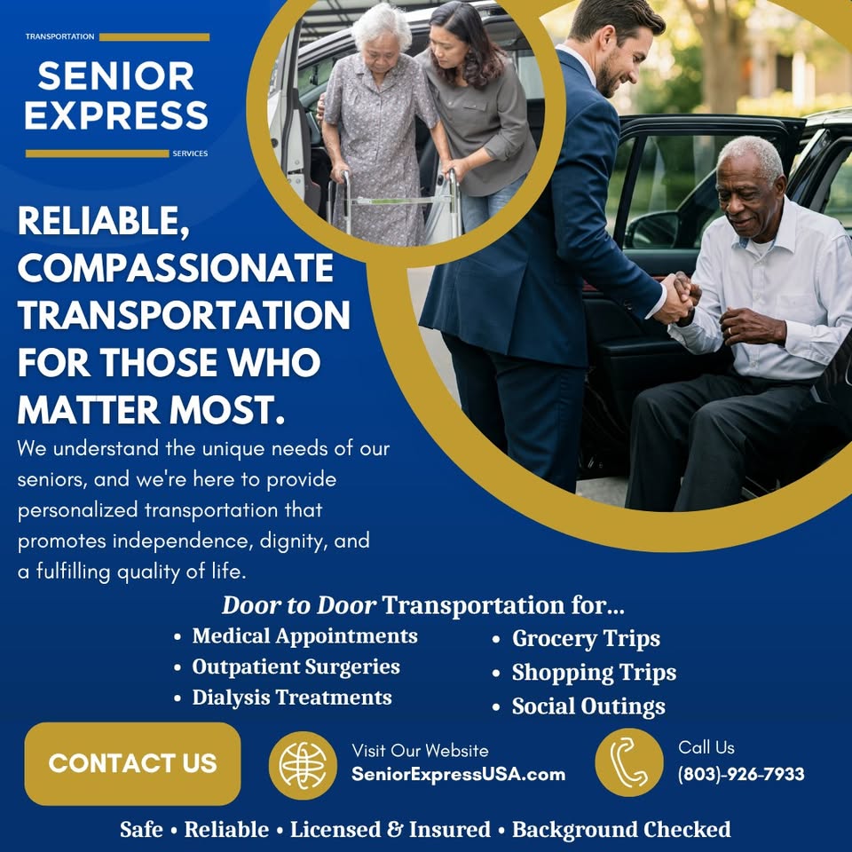 Senior Express Transportation Services Facebook ad: Senior Express | Senior Express Transportation | Columbia