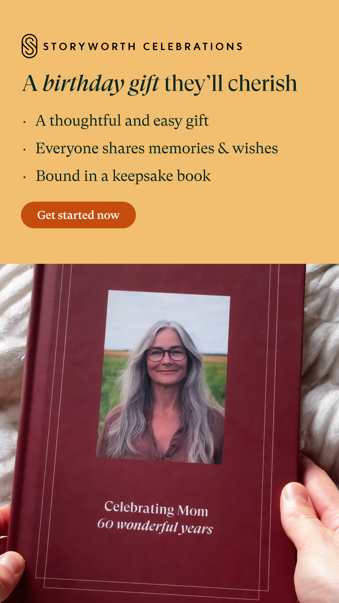 Storyworth Celebrations Facebook ad