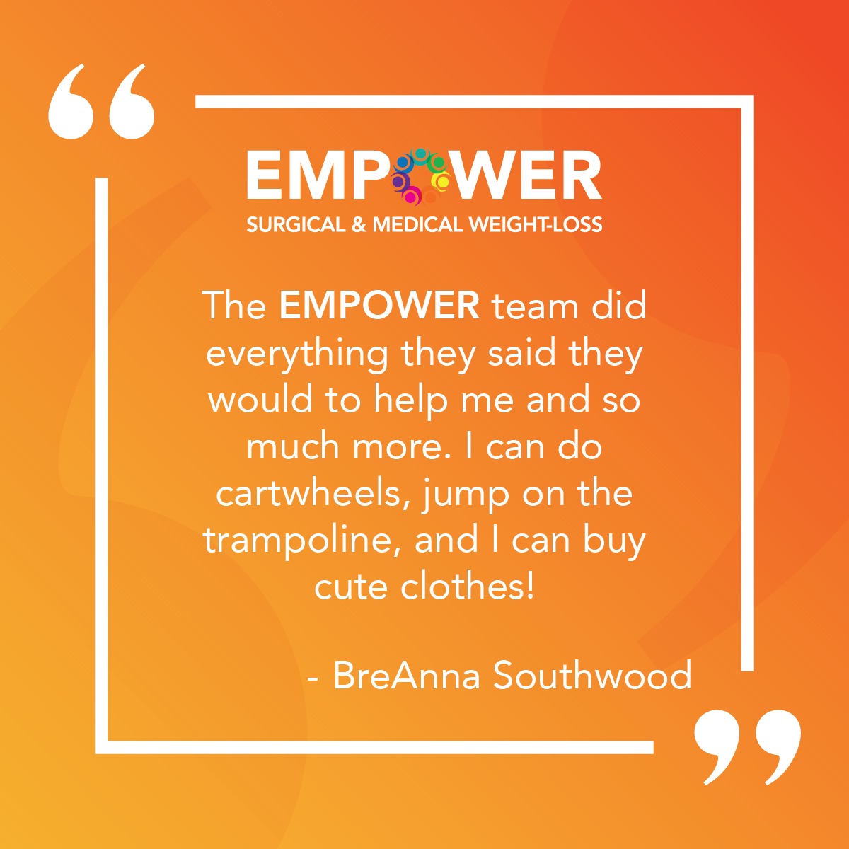 Bingham Healthcare Facebook ad: EMPOWER Weight Loss, Surgical & Medical Weight Loss
