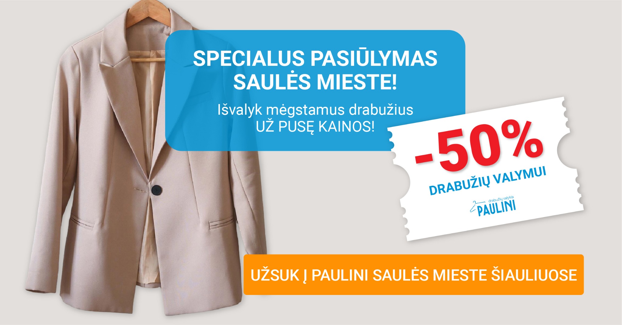 Paulini - drabužių valykla Facebook ad