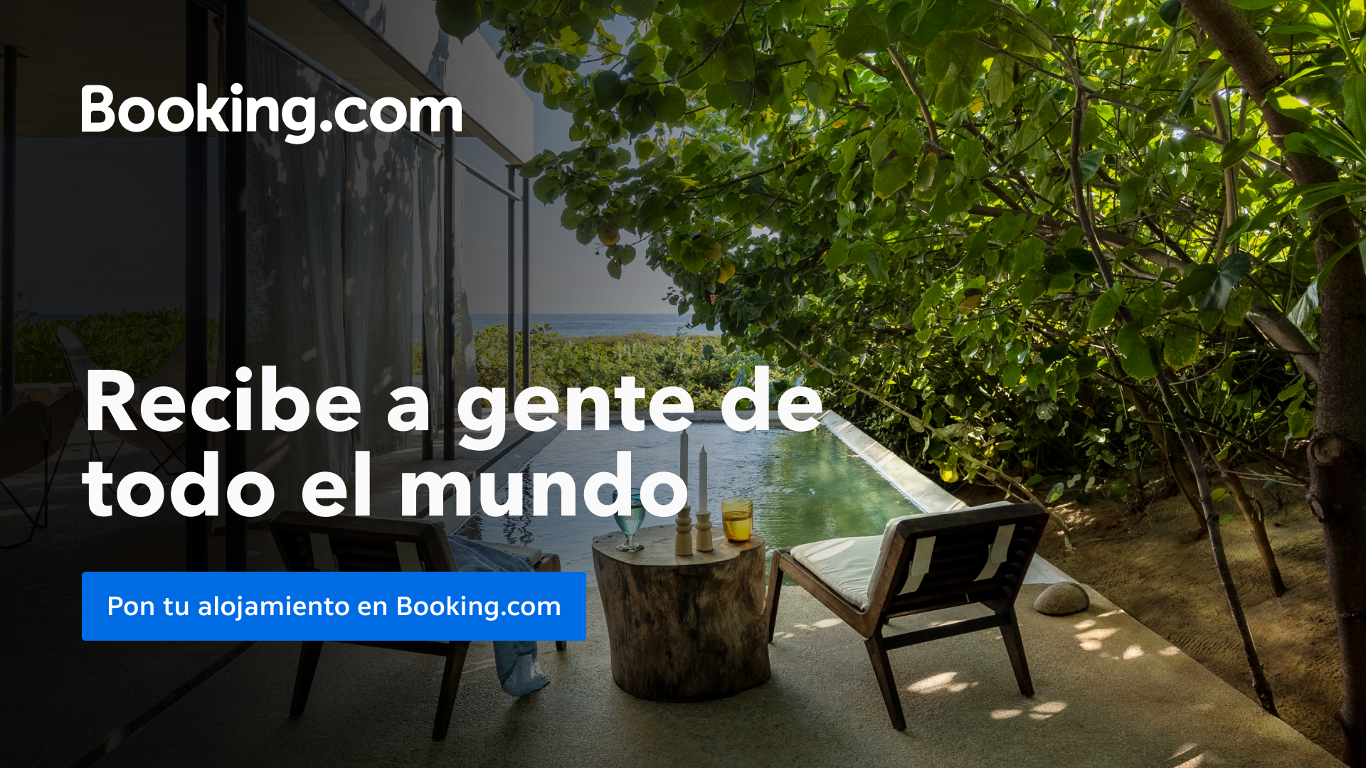 Booking.com Facebook ad: Tu primera reserva está al llegar