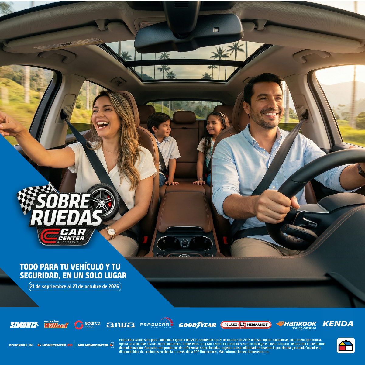 Homecenter Facebook ad: Todo para tu vehículo
