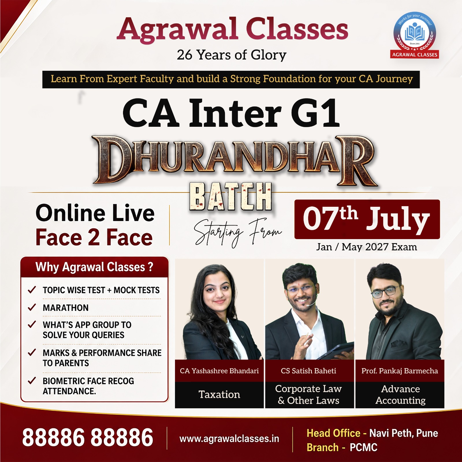 Agrawal Classes - CA CS & CMA Coaching Classes Facebook ad
