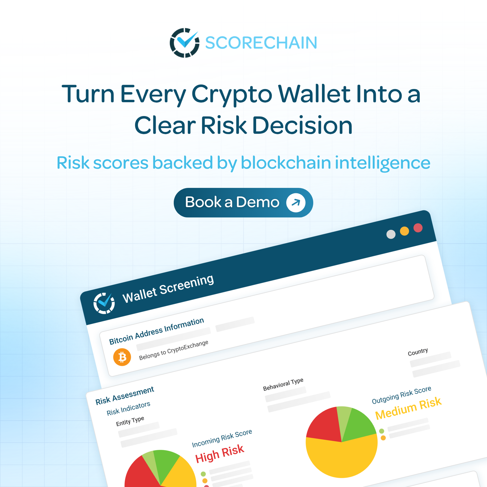 Scorechain Facebook ad