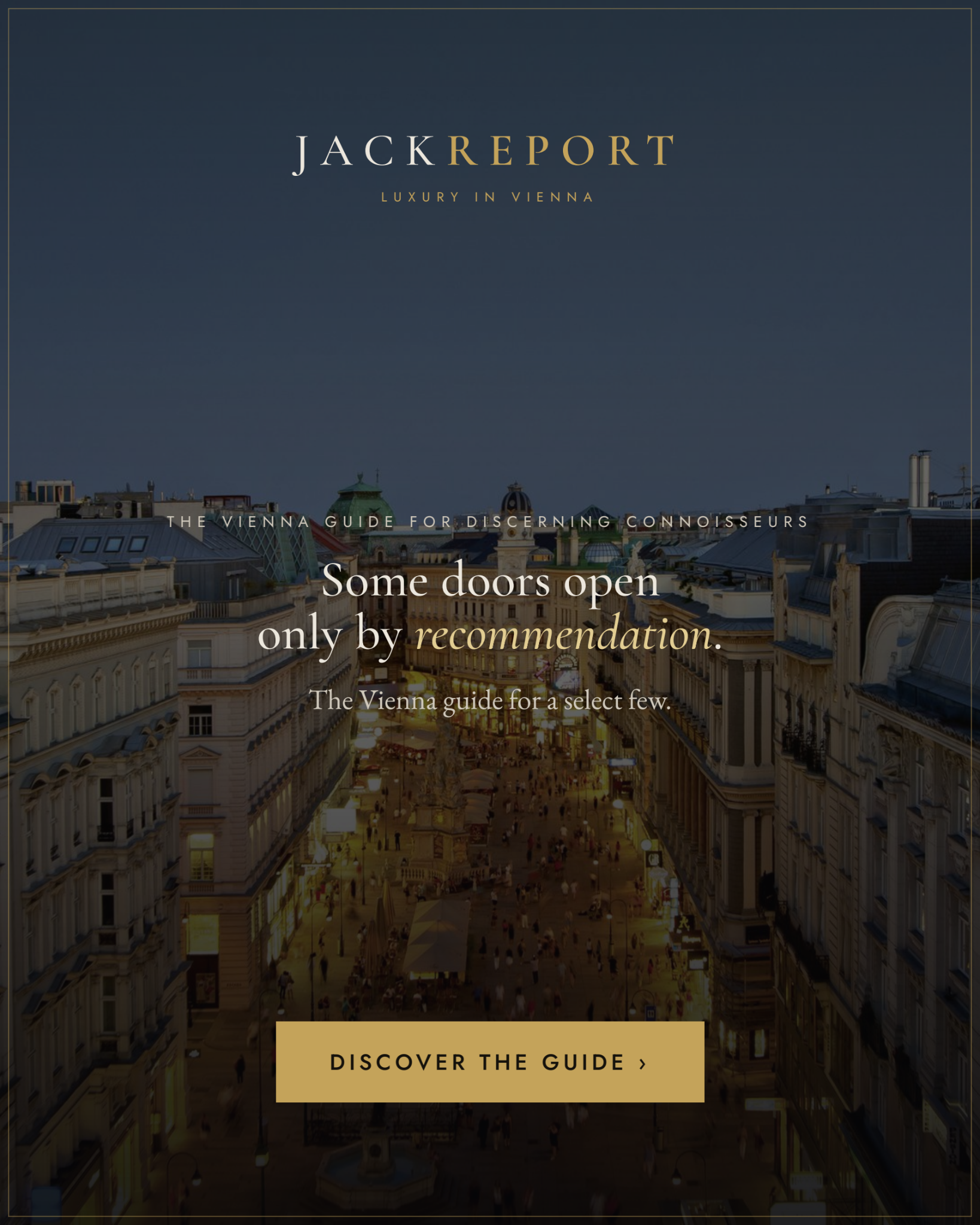 Jack Report Facebook ad: 48 Hours in Vienna: Free PDF Guide