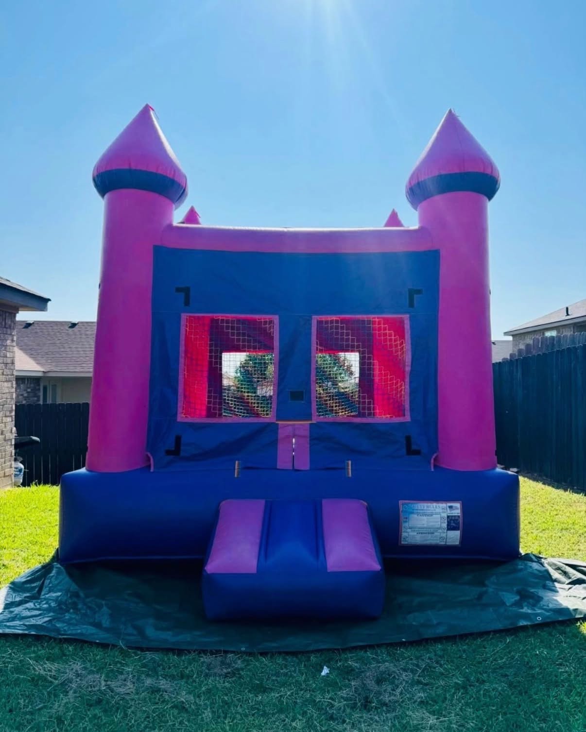 Lamar Stampley Facebook ad: Purple & Pink Princess Castle Bounce House for Rent