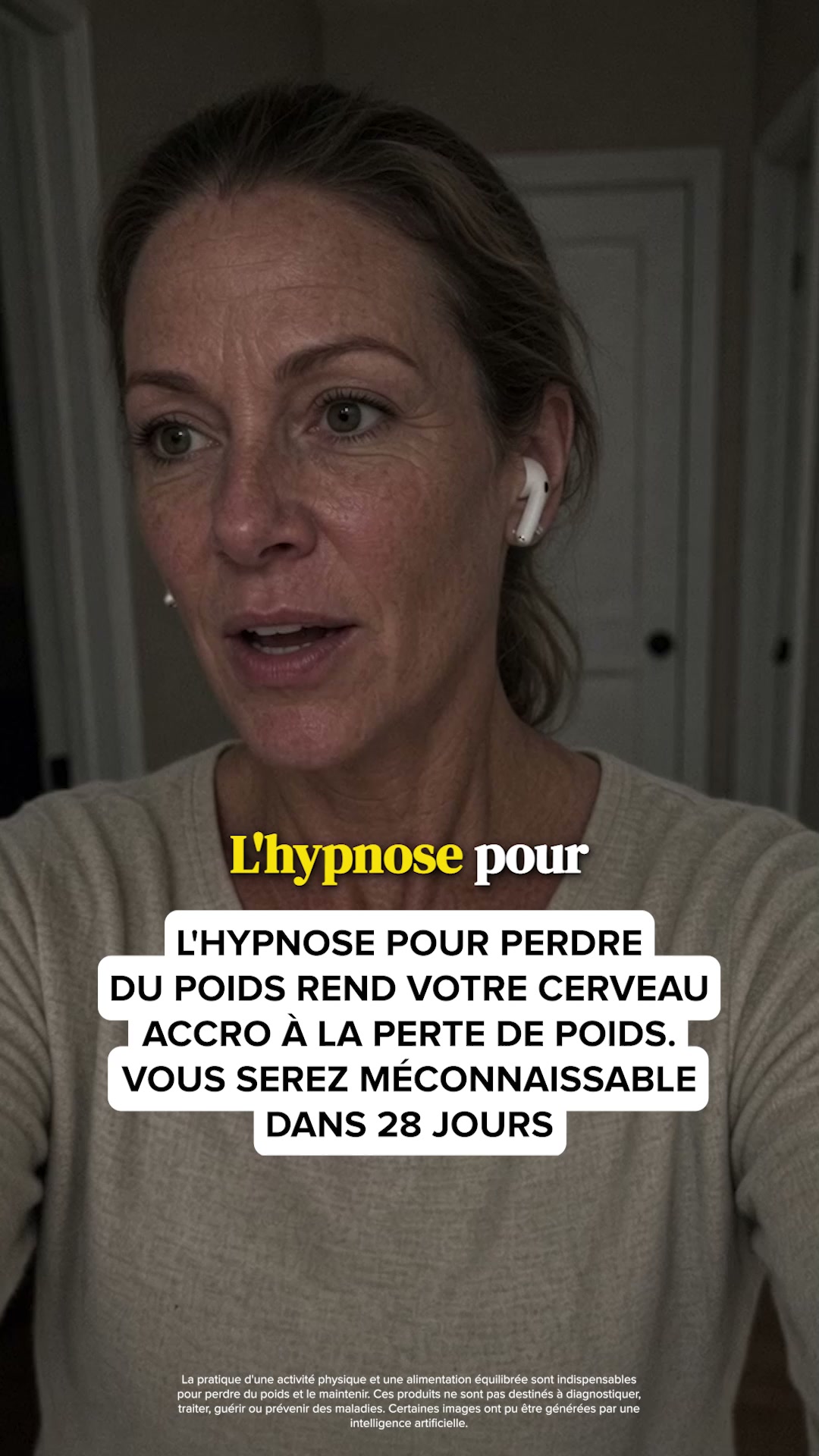 Hypnozio: power of hypnotherapy Facebook ad: Surmontez vos problèmes de poids
