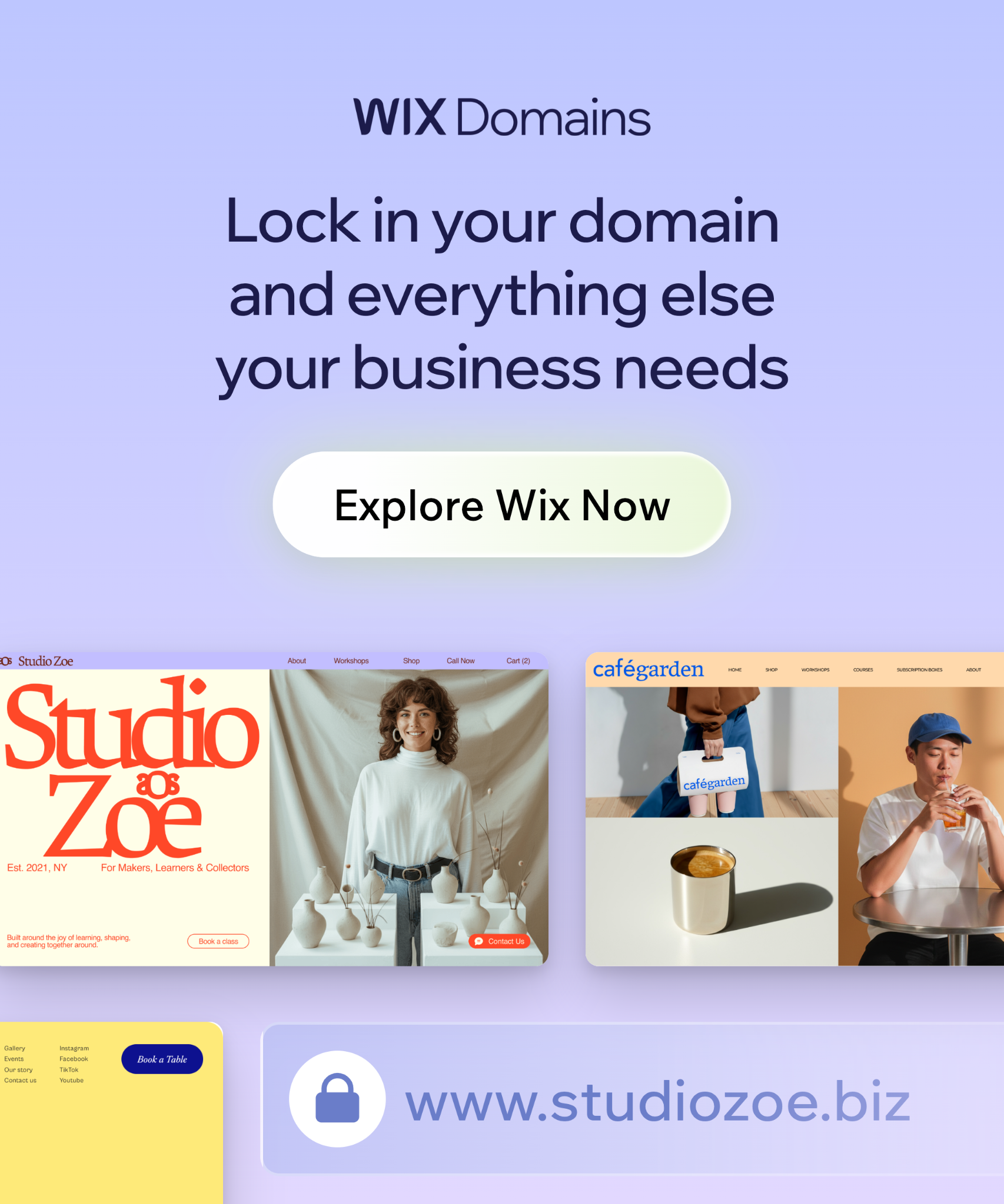 Wix Facebook ad