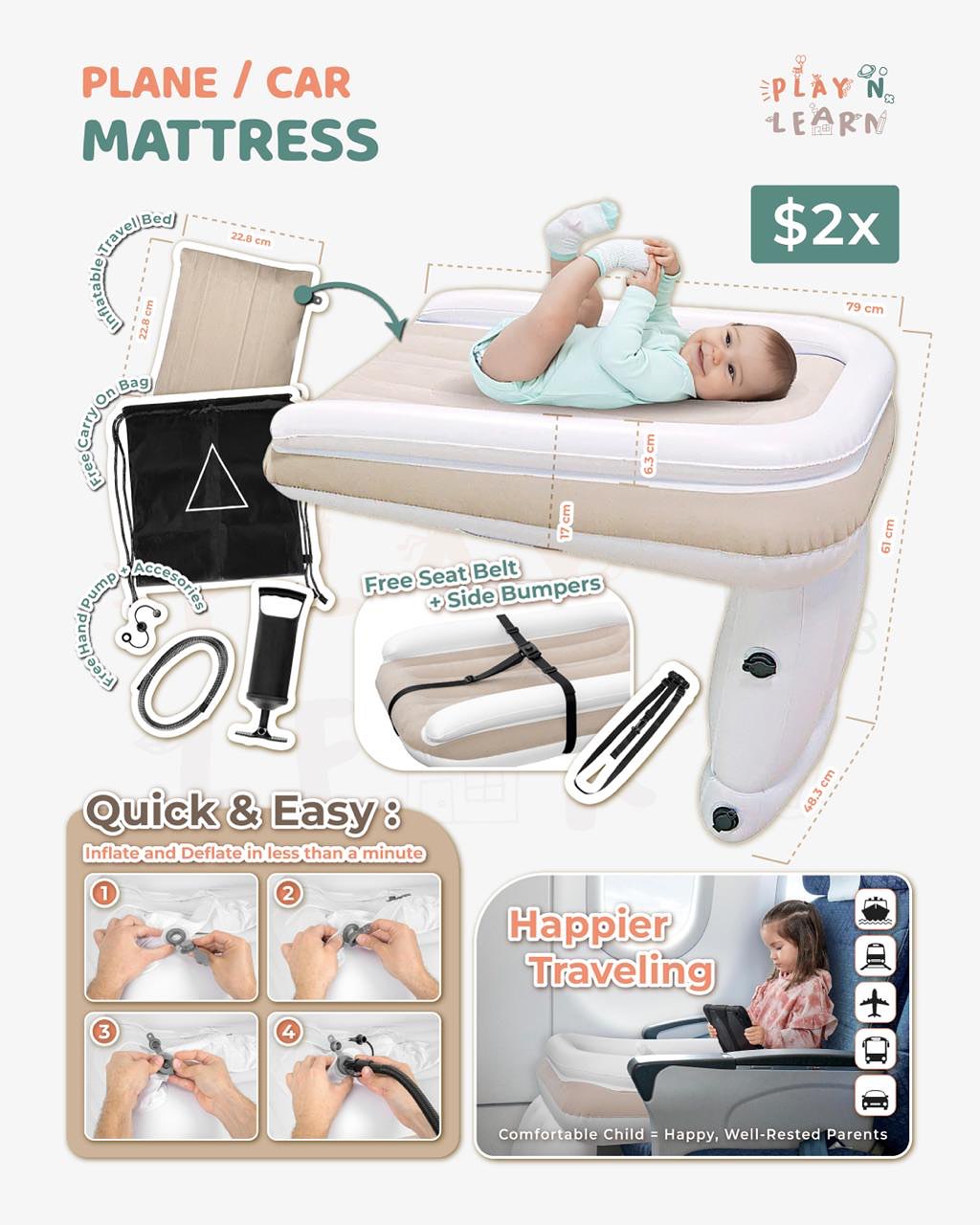 Playnlearn_bn Facebook ad: PLANE MATTRESS, CAR ALSO CAN