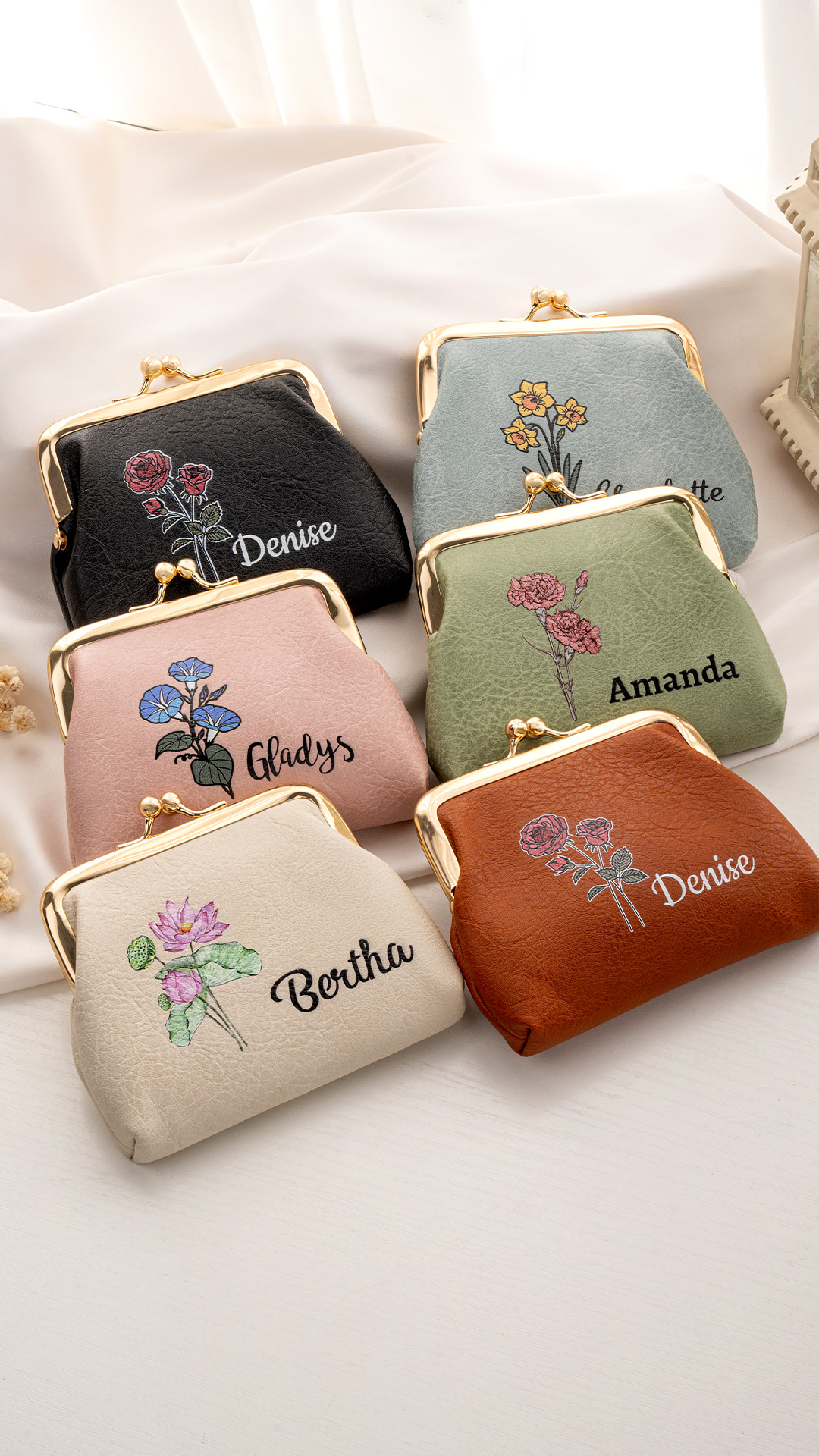 Insgifts Facebook ad: Personalized Kiss Lock Leather Coin Purse with Name &…