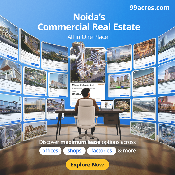 99acres Facebook ad: Shop/Office/Factory