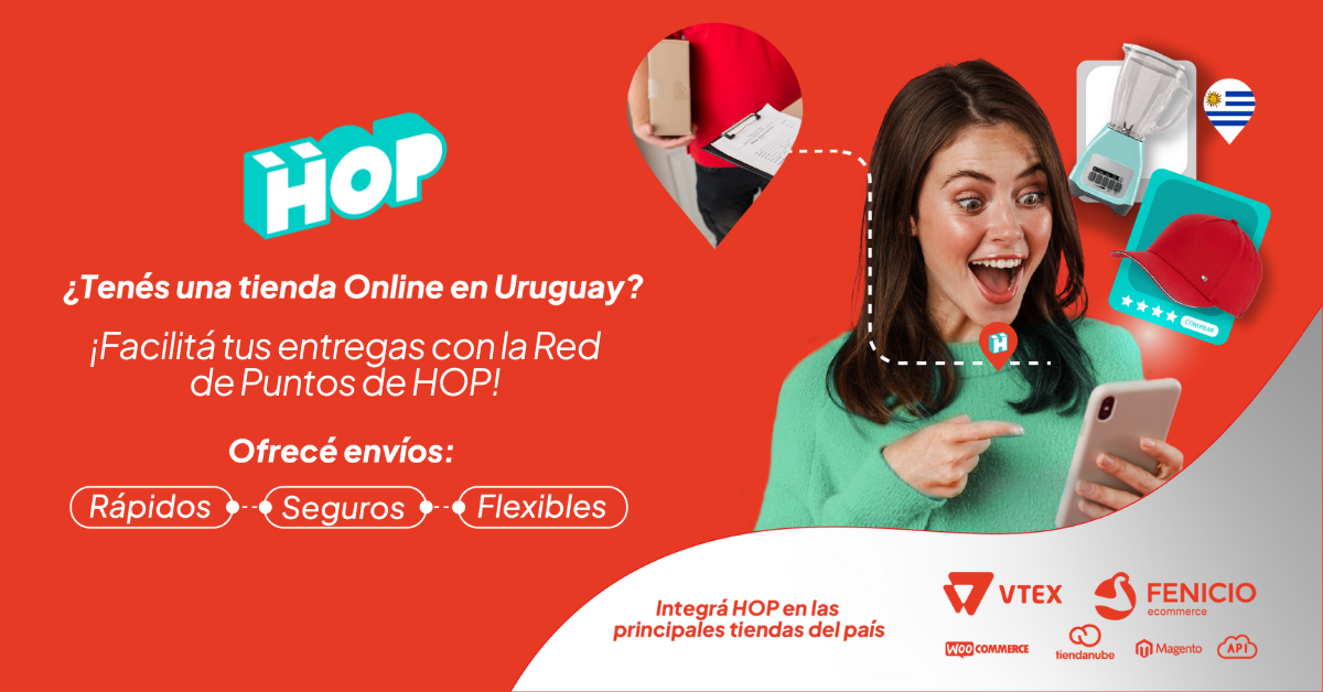 HOP Envíos Facebook ad from Feb 24, 2026