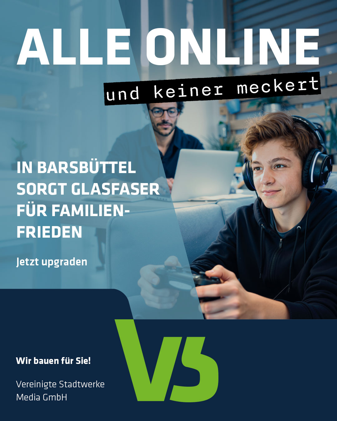 Vereinigte Stadtwerke Facebook ad: Barsbüttel aufgepasst! Jetzt Glasfaserangebot sichern
