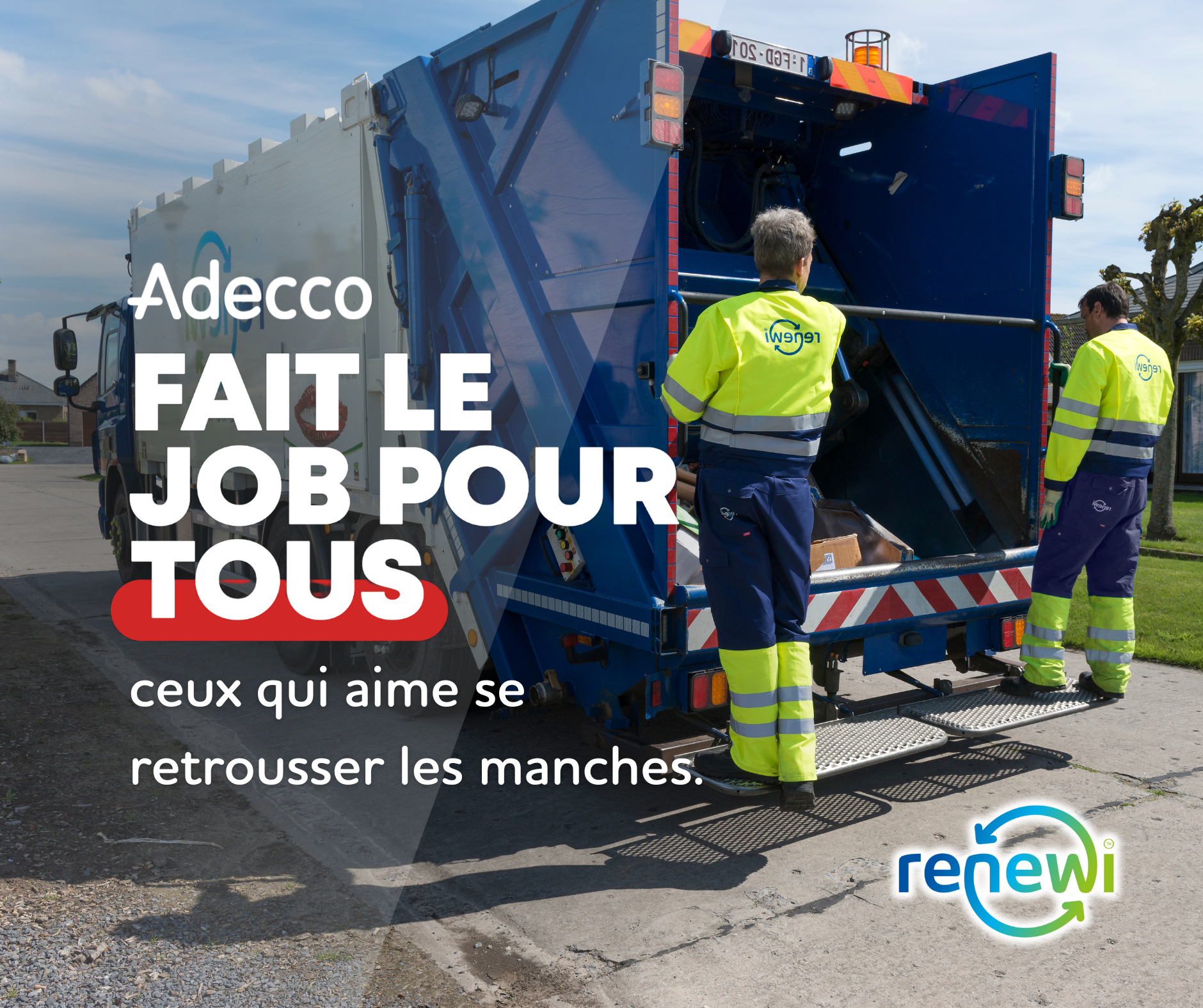 Adecco Belgium Facebook ad: Deviens ouvrier polyvalent chez Renewi!