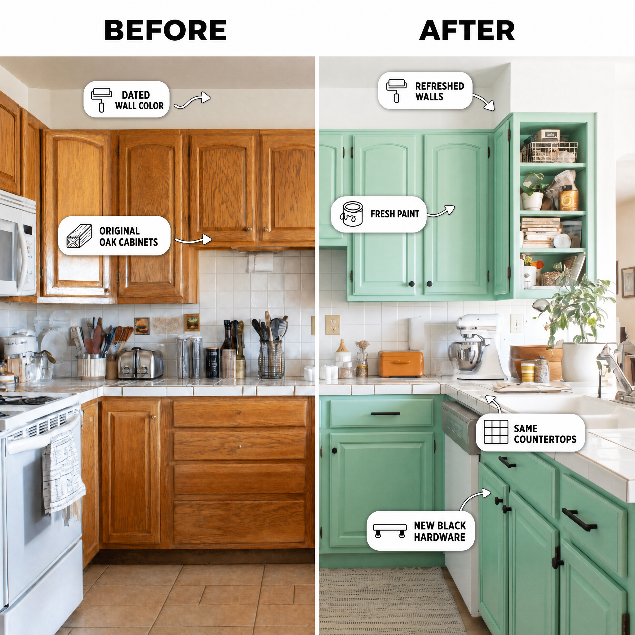 Desert Winds Painting Facebook ad: Transform Your Kitchen in Days, Not Weeks