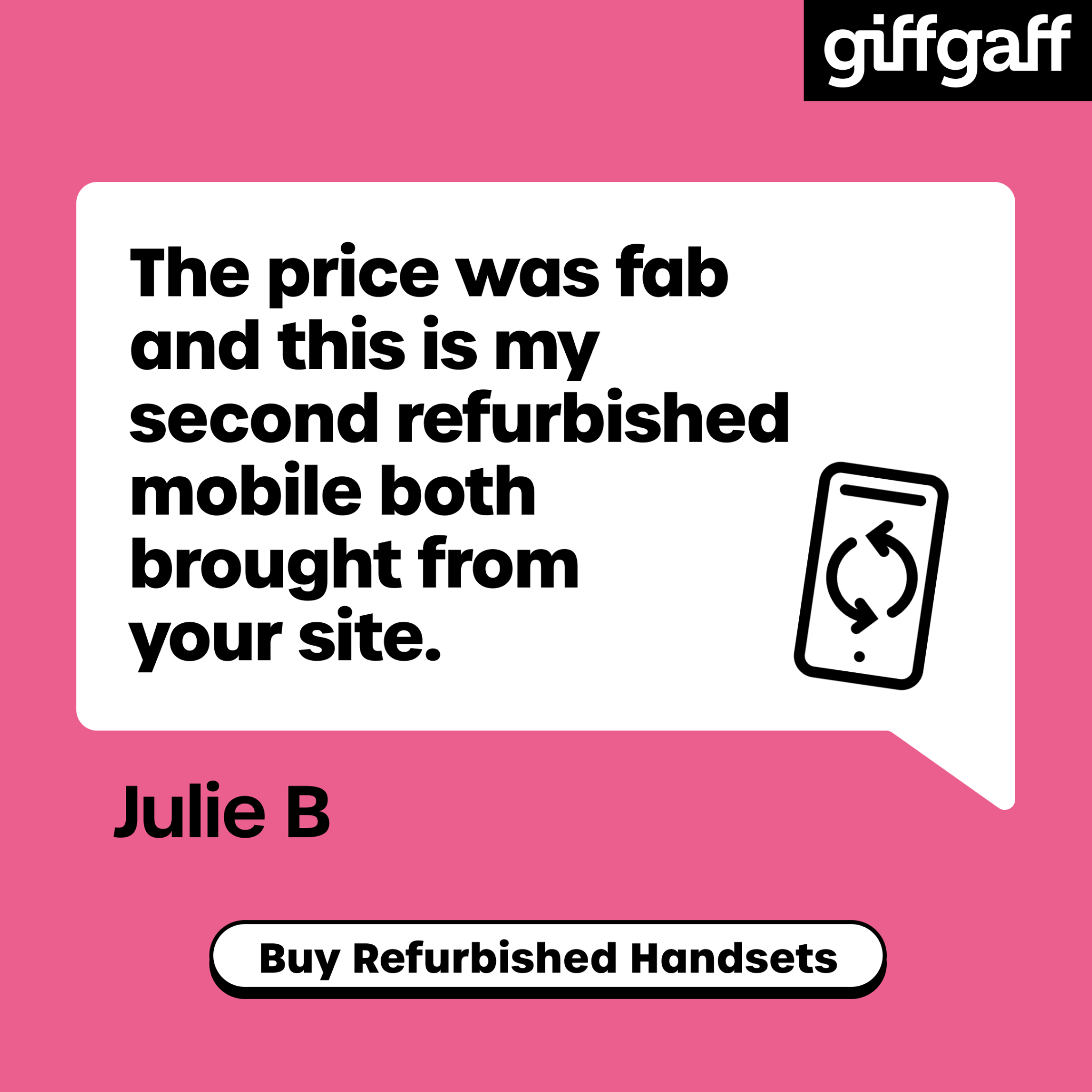 giffgaff Facebook ad: Properly checked. Seriously shiny.