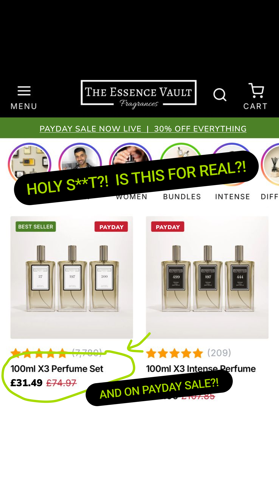 The Essence Vault Facebook ad
