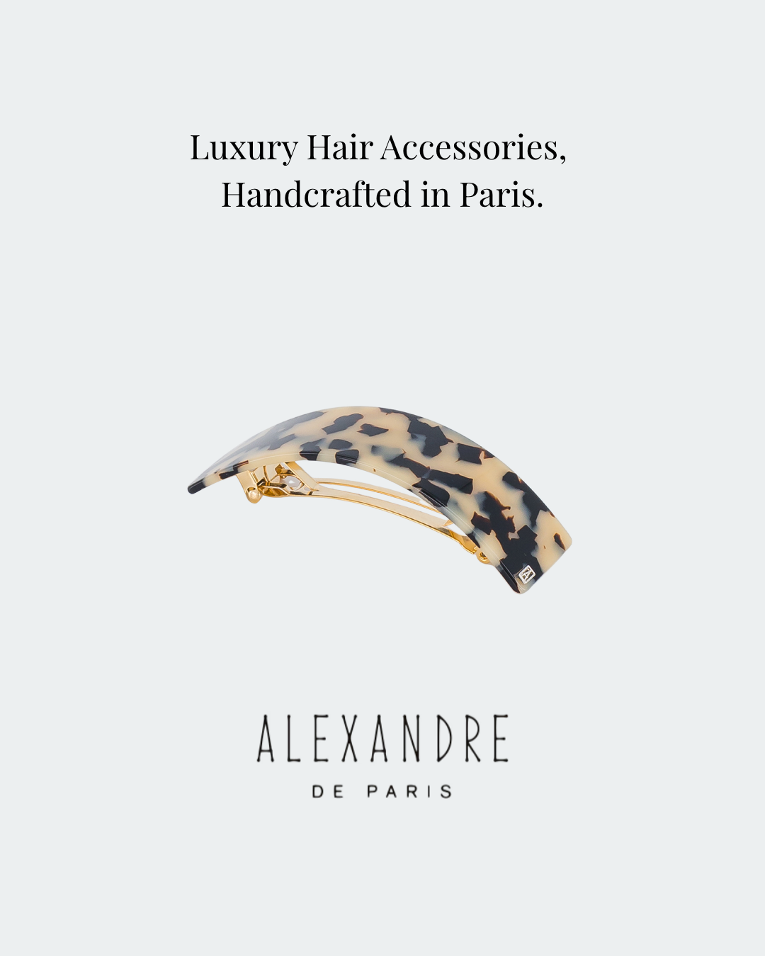 Transatlantic Jewels Facebook ad: Tuilerie Ponytail Acetate Barette