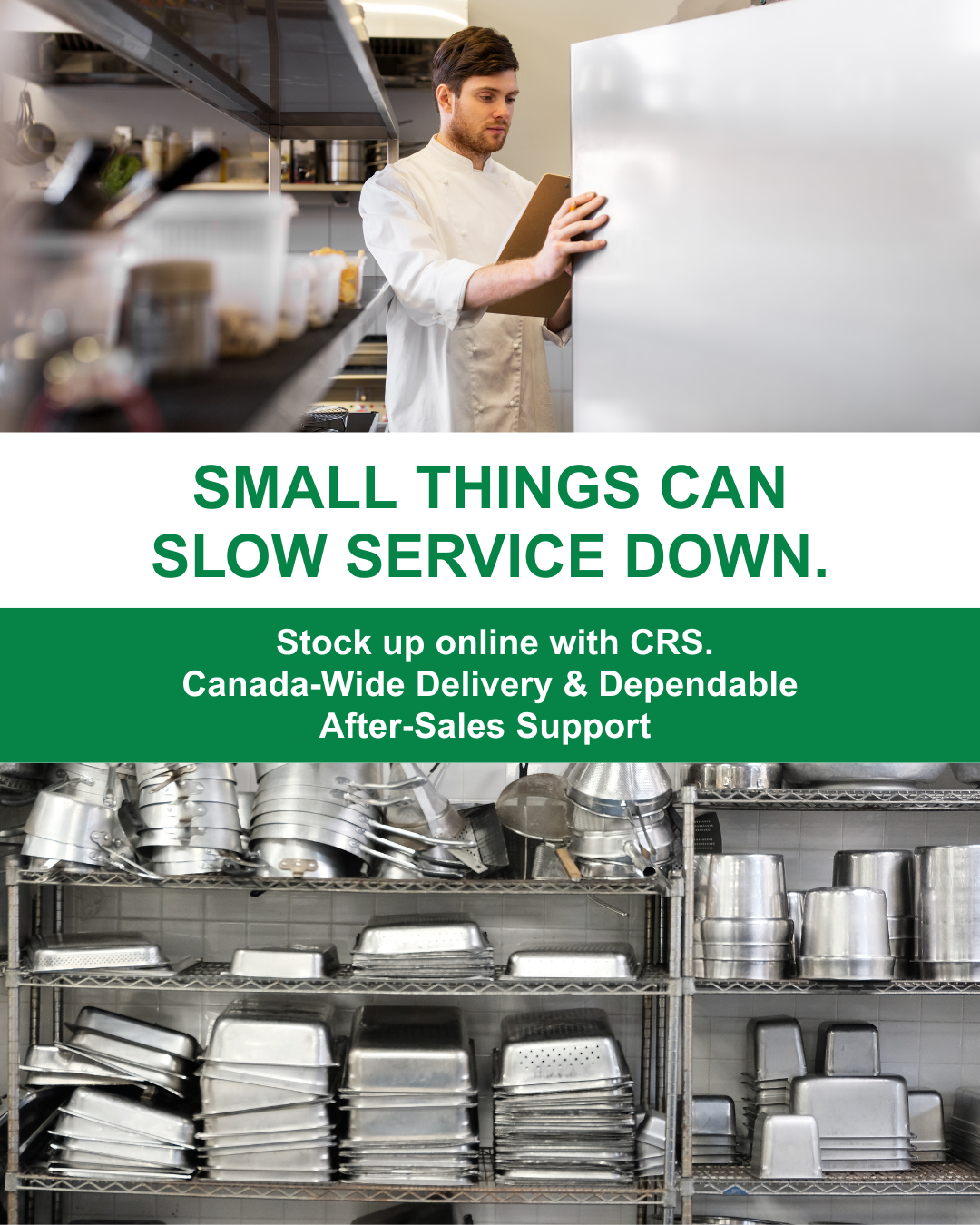 Canadian Restaurant Supply Ltd. Facebook ad: Shop Commercial Kitchen Supplies Online