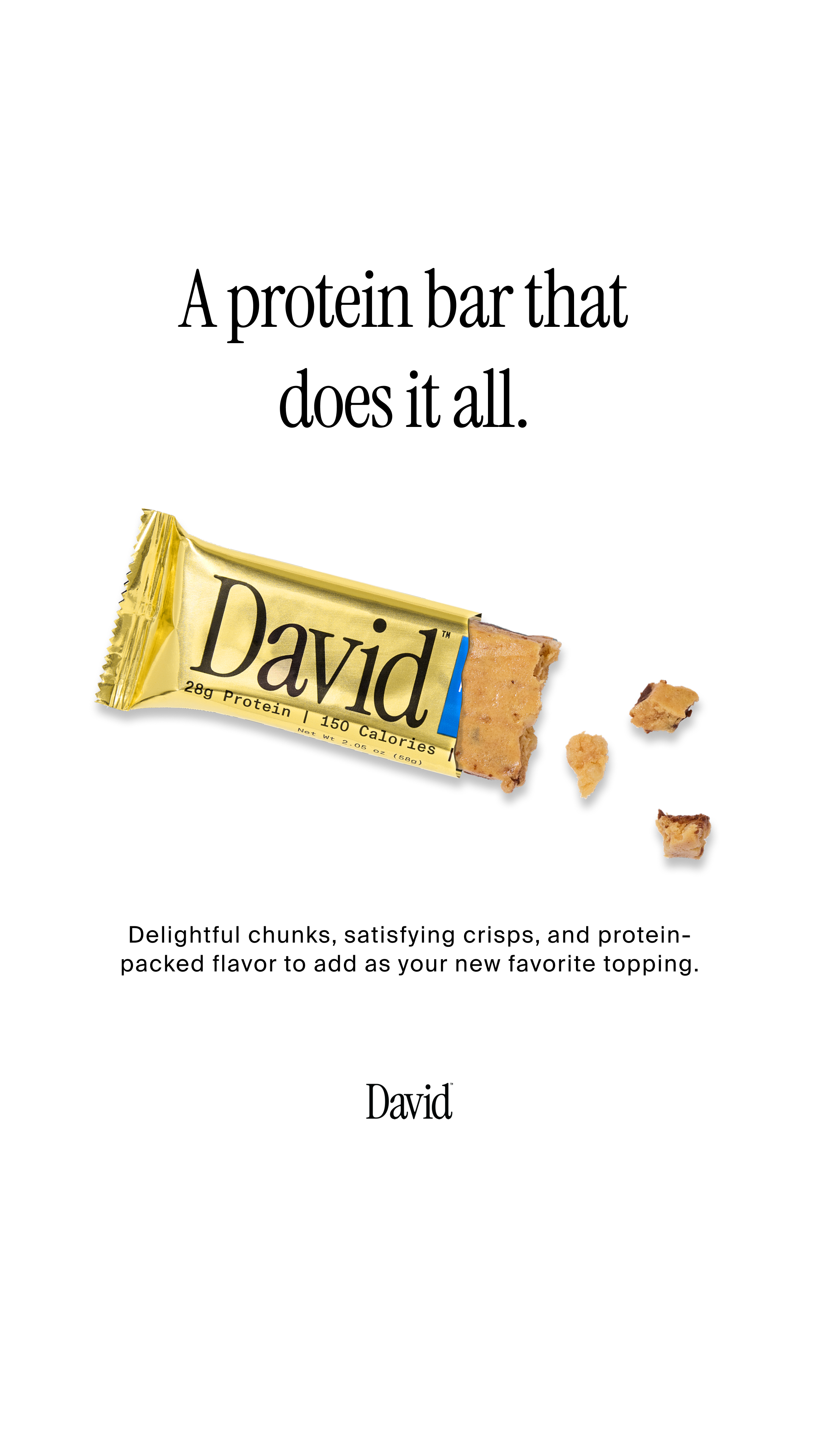David Protein Facebook ad