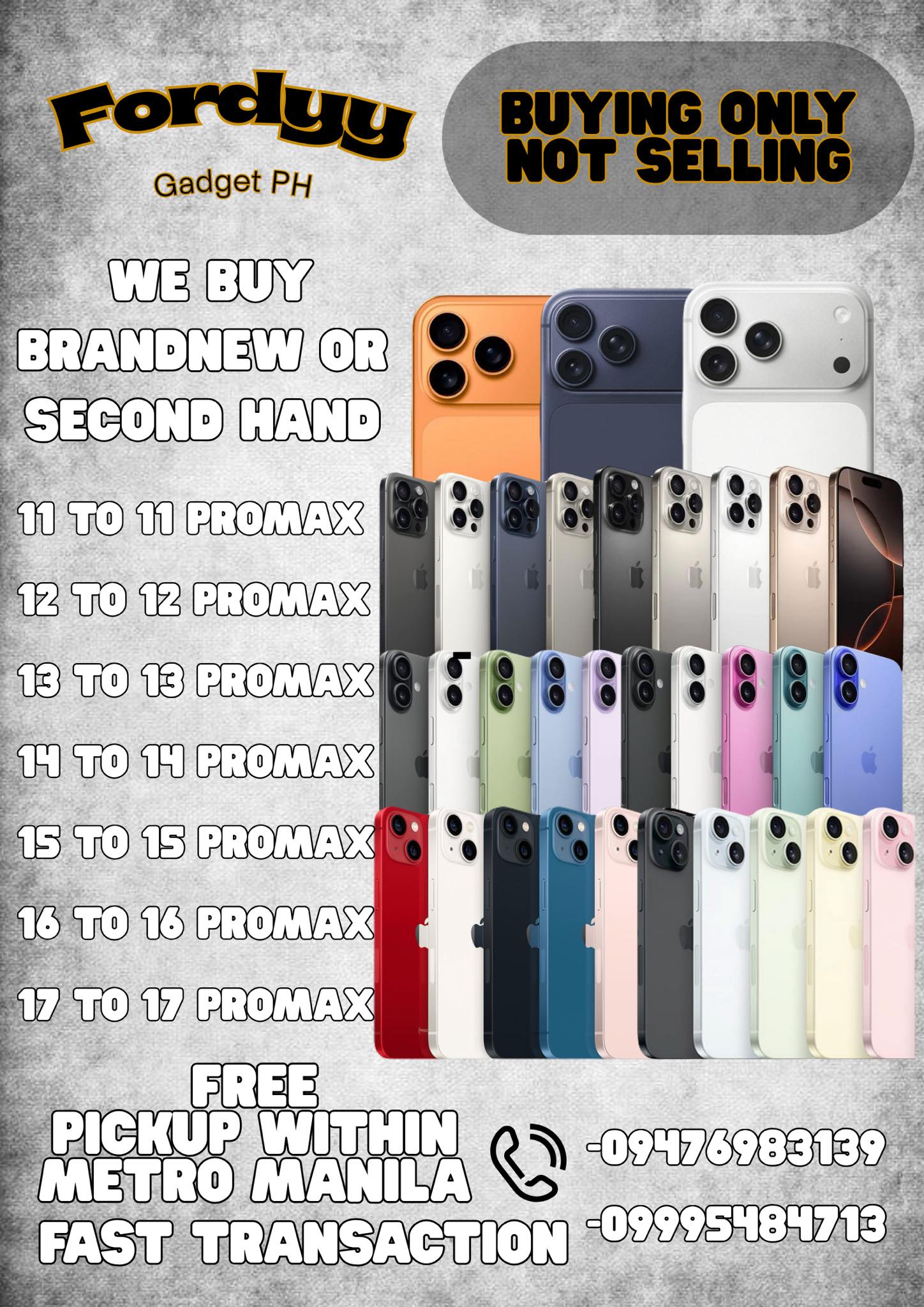 Fordy Gadget PH Facebook ad: WE BUY APPLE PRODUCTS ONLY.