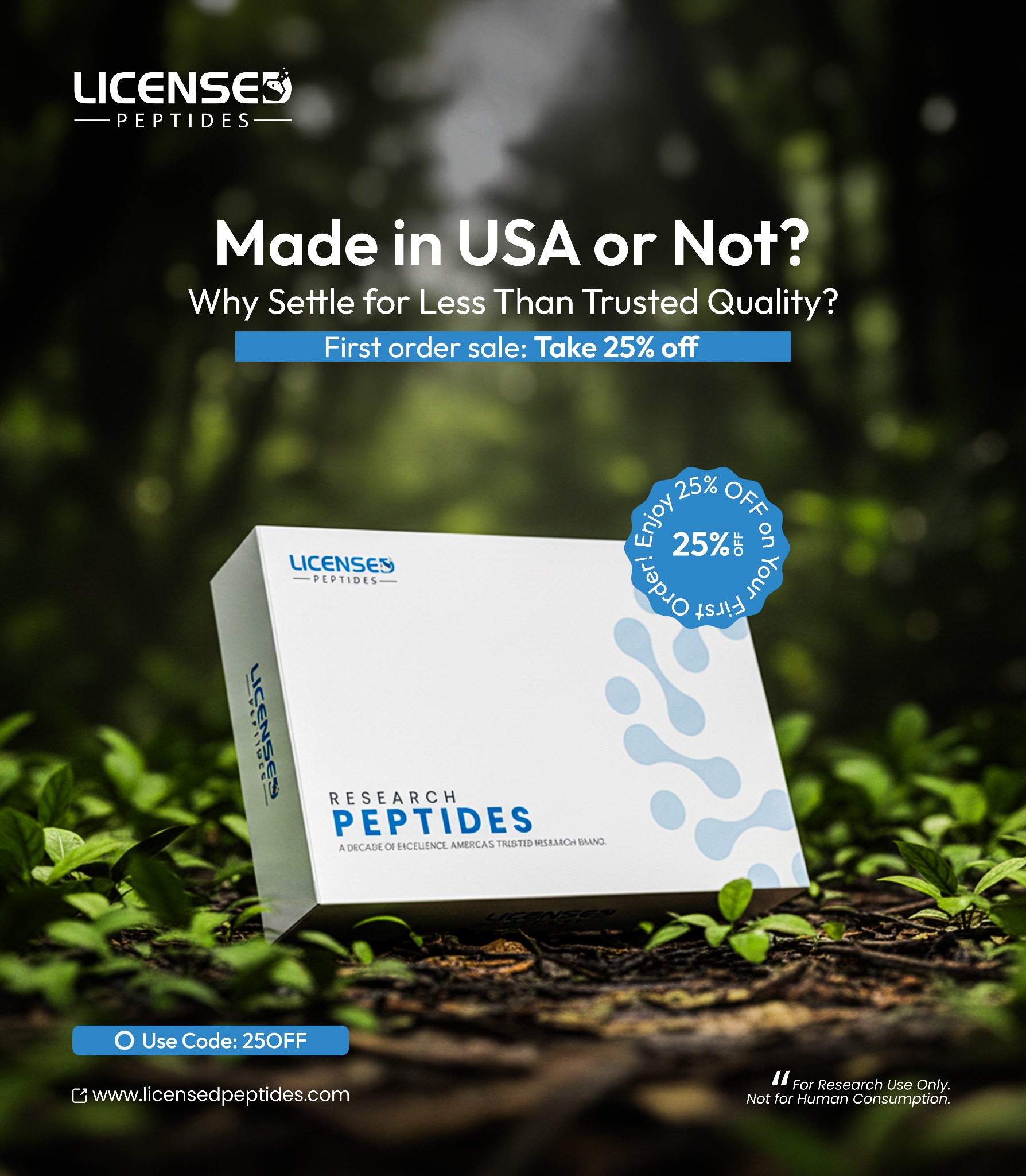 Licensed Peptides Facebook ad