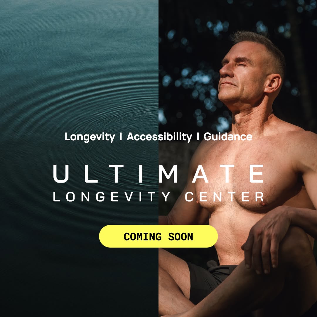 Ultimate Longevity Center Facebook ad: Next-Level Recovery is Landing Soon.