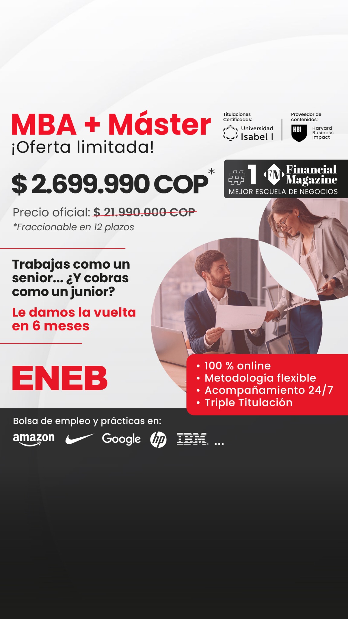 ENEB - Escuela de Negocios Facebook ad from Mar 14, 2026