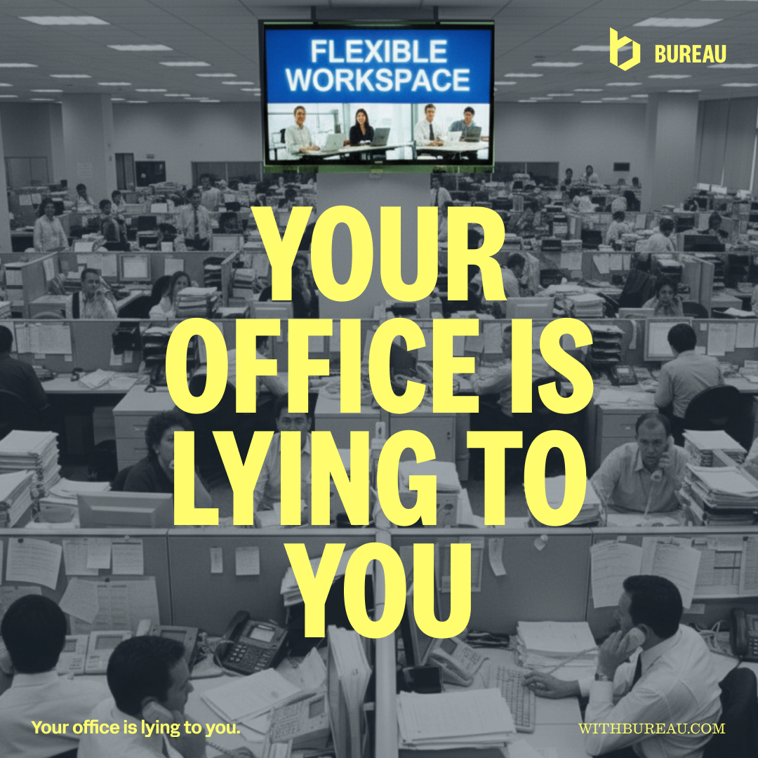Bureau Global Facebook ad: Most offices weren’t designed for how people actually…