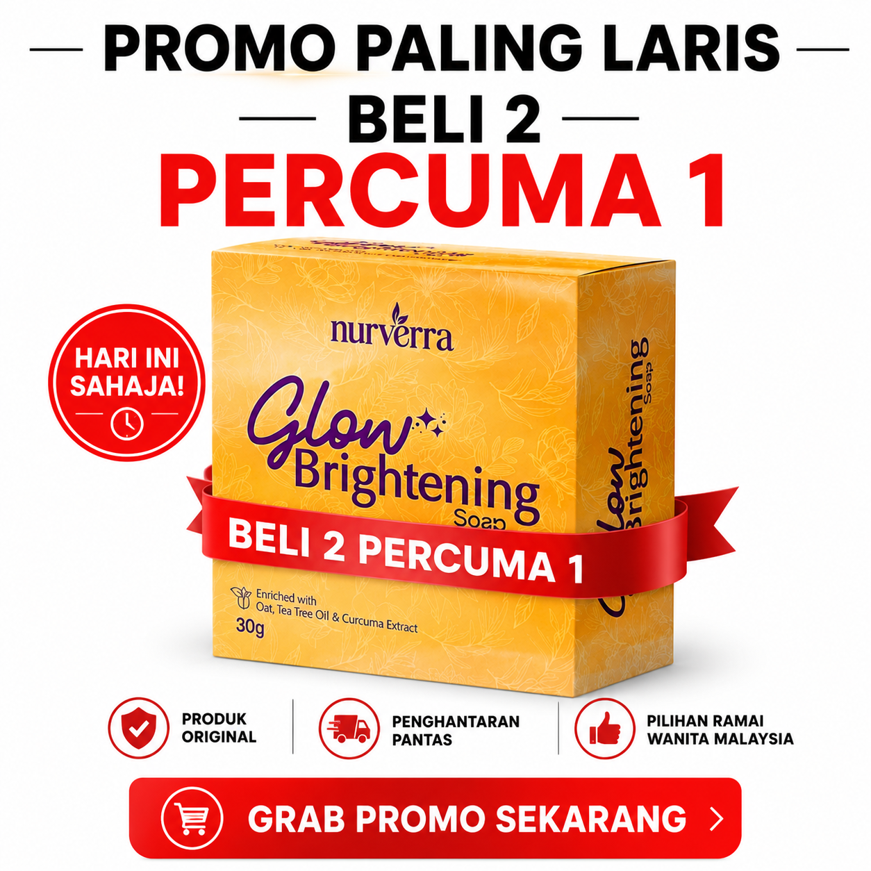 Nurverra - Rahsia Anggun Wanita Facebook ad: Grab Promo Diskaun Hari Ini